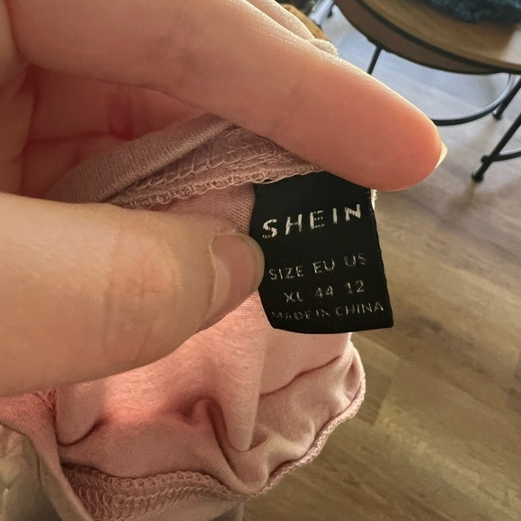 Shein Light Pink Dressy T-Shirt - Picture 2 of 2